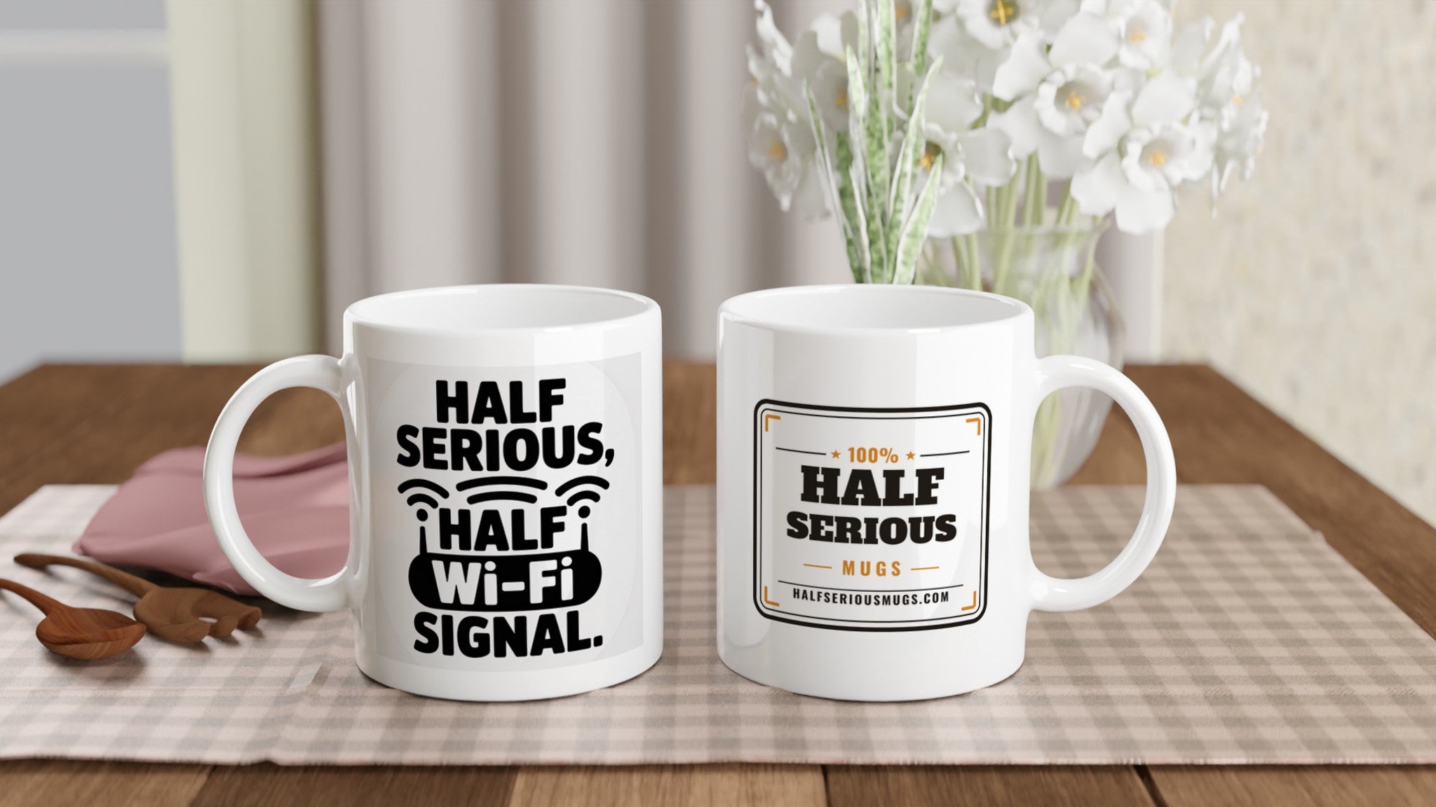 HALF SERIOUS, HALF Wi-Fi SIGNAL