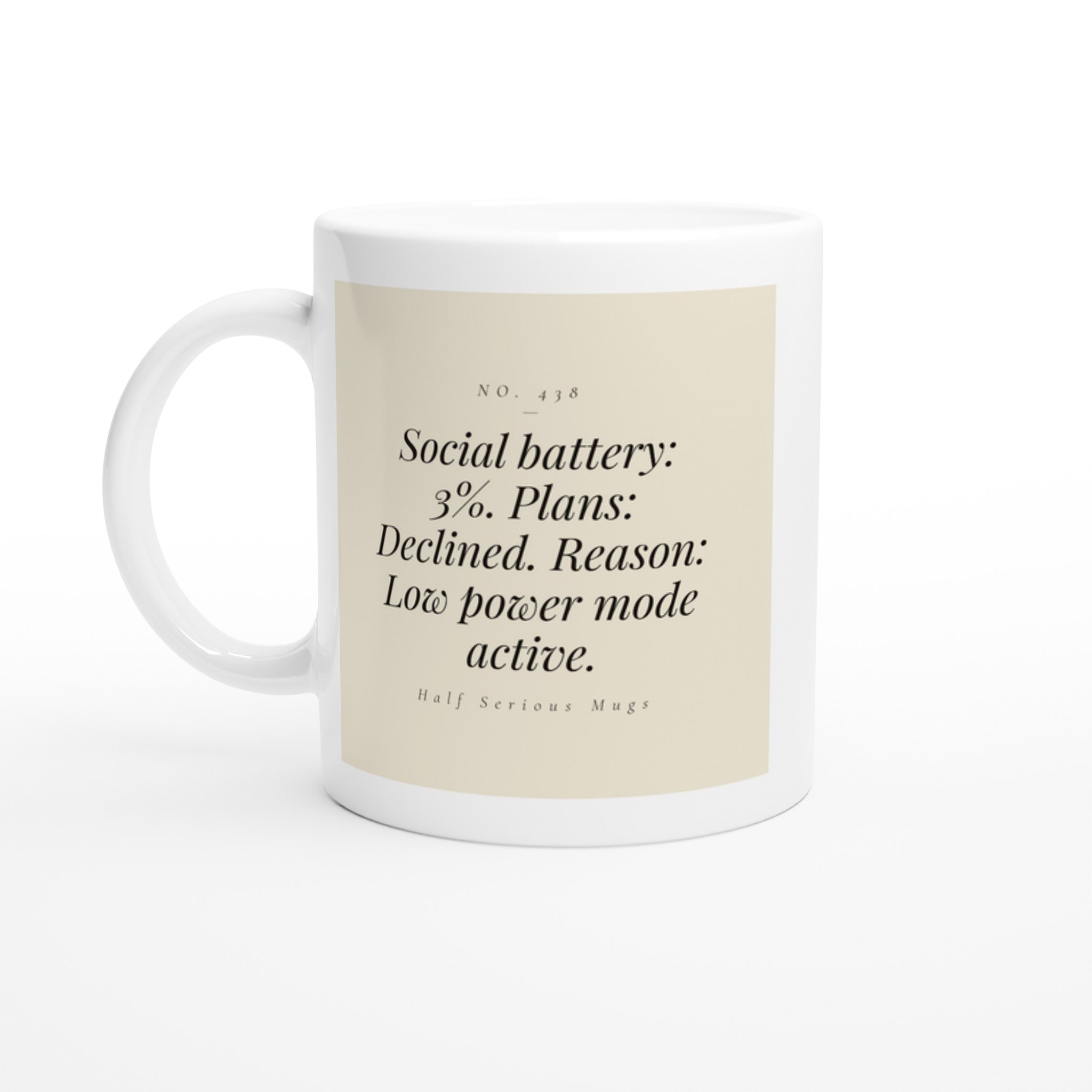 Social Battery: 3%. Plans: Declined. Reason: Low Power Mode Active.