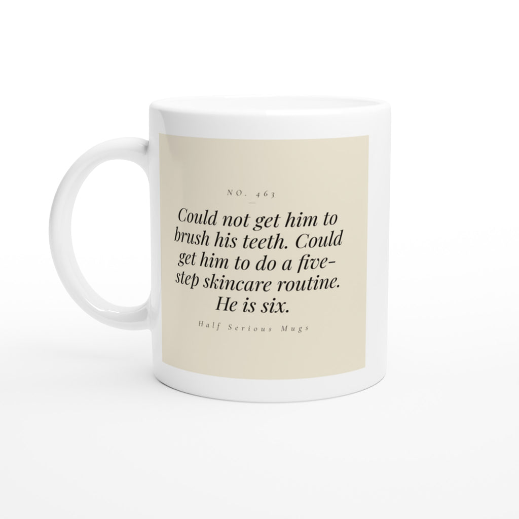 Could Not Get Him to Brush His Teeth. Could Get Him to Do a Five-step Skincare Routine. He Is Six.