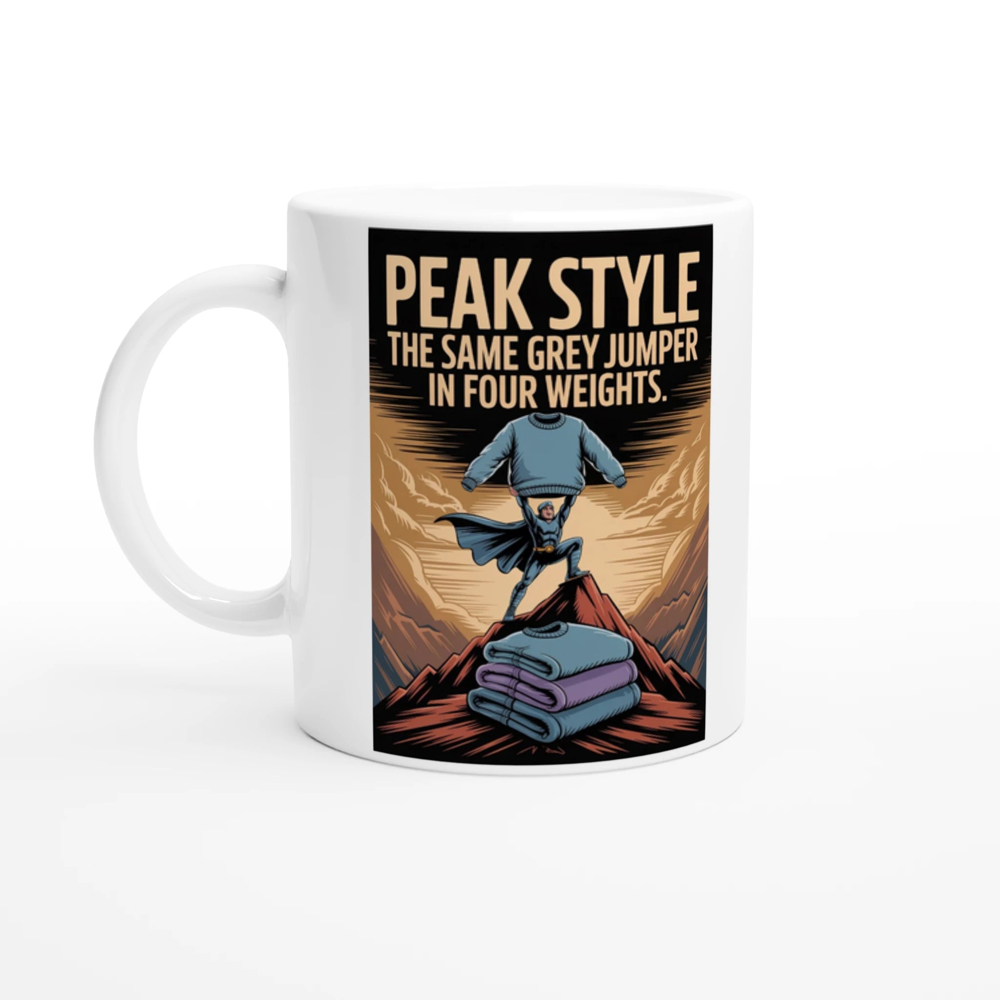 Peak Style. The Same Grey Jumper in Four Weights.